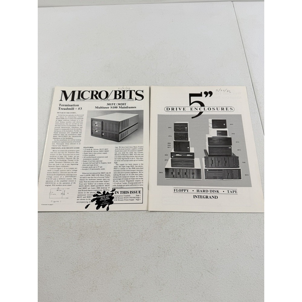Vintage Integrand Research 5" Drive Enclosures Micro/Bits Pamphlet Brochure